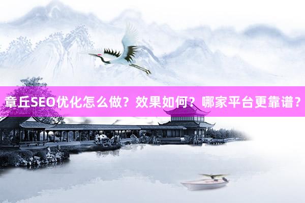 章丘SEO优化怎么做？效果如何？哪家平台更靠谱？