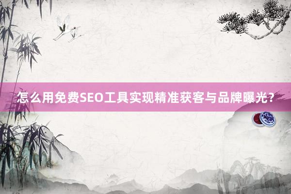 怎么用免费SEO工具实现精准获客与品牌曝光？