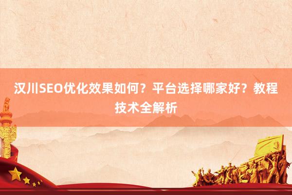 汉川SEO优化效果如何？平台选择哪家好？教程技术全解析